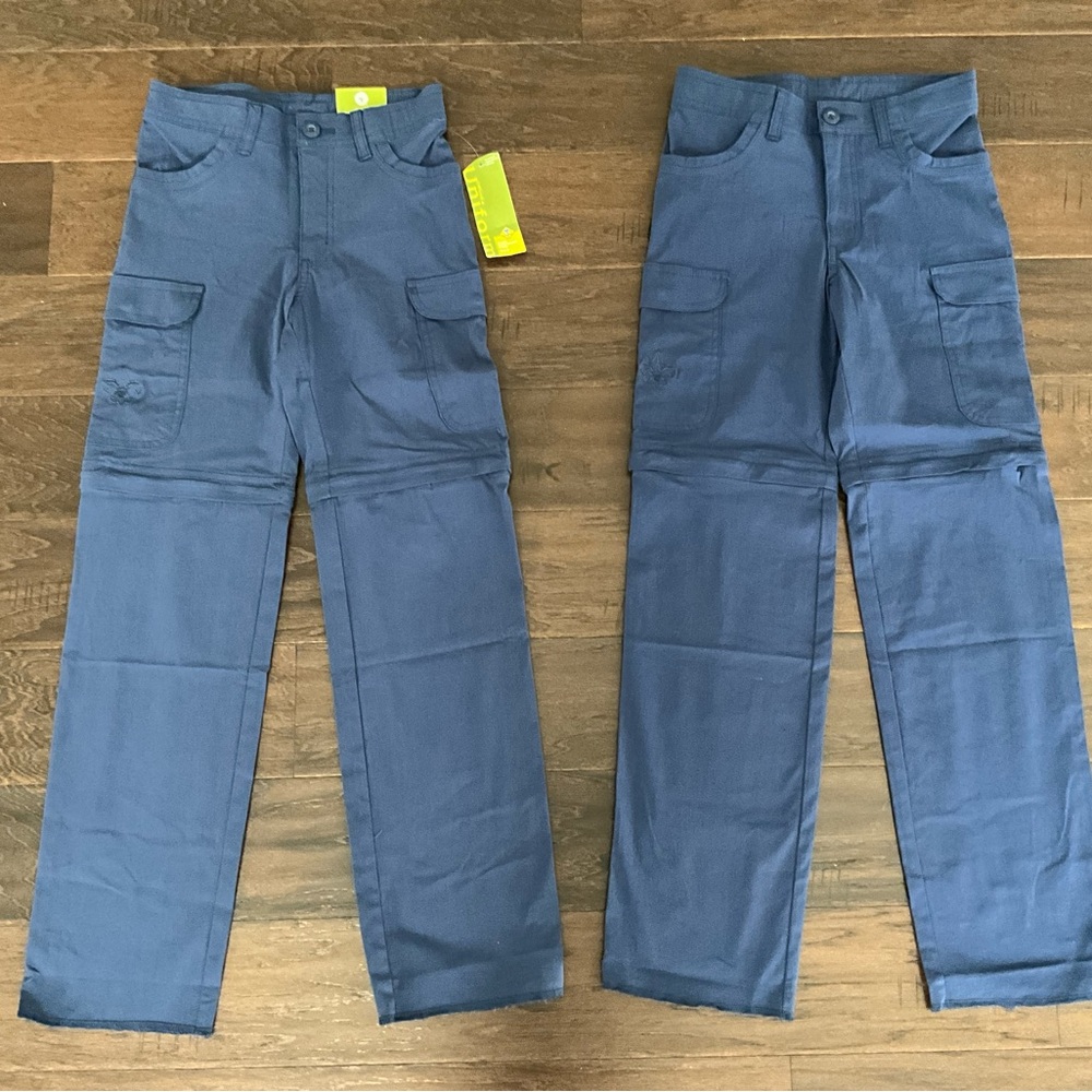 🟦 Cub Scout Switchback Uniform Pants Lot Youth Size 8 | Converts to Shorts | NEW